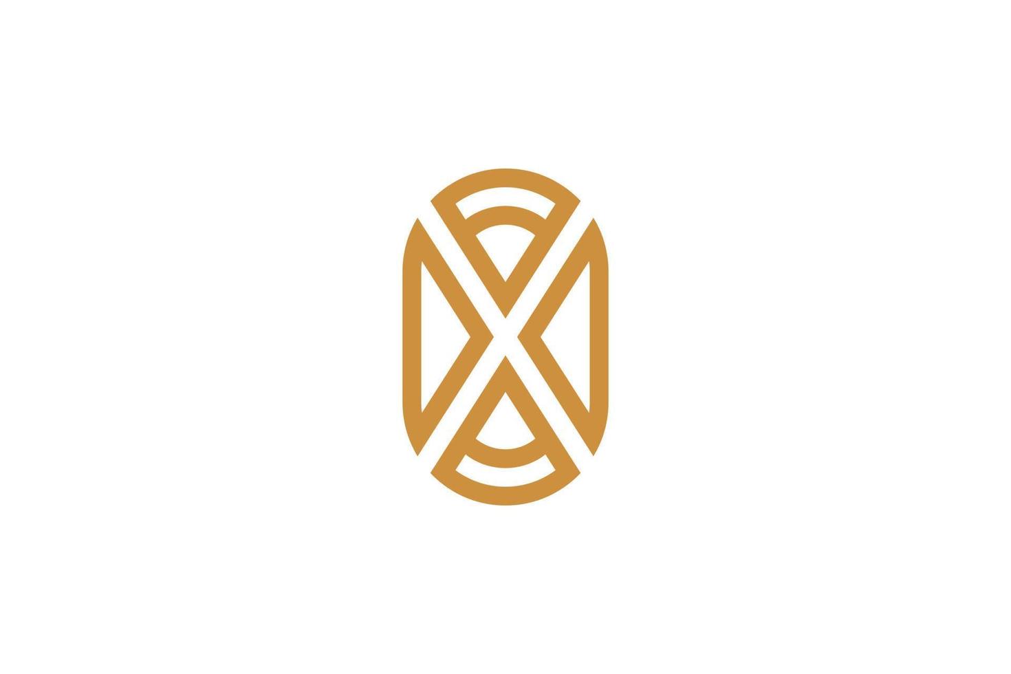 simple lettre x logo monoline vecteur