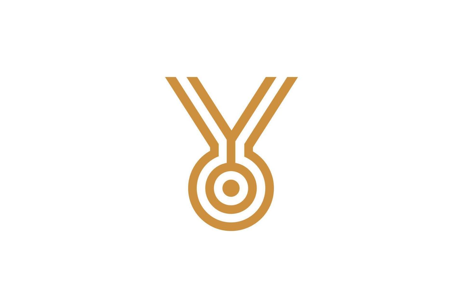 logo simple et moderne lettre y monoline vecteur
