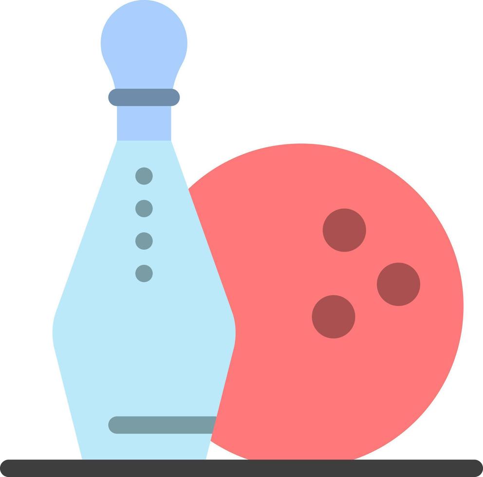 activité bowling bols keg ling plat couleur icône vecteur icône modèle de bannière