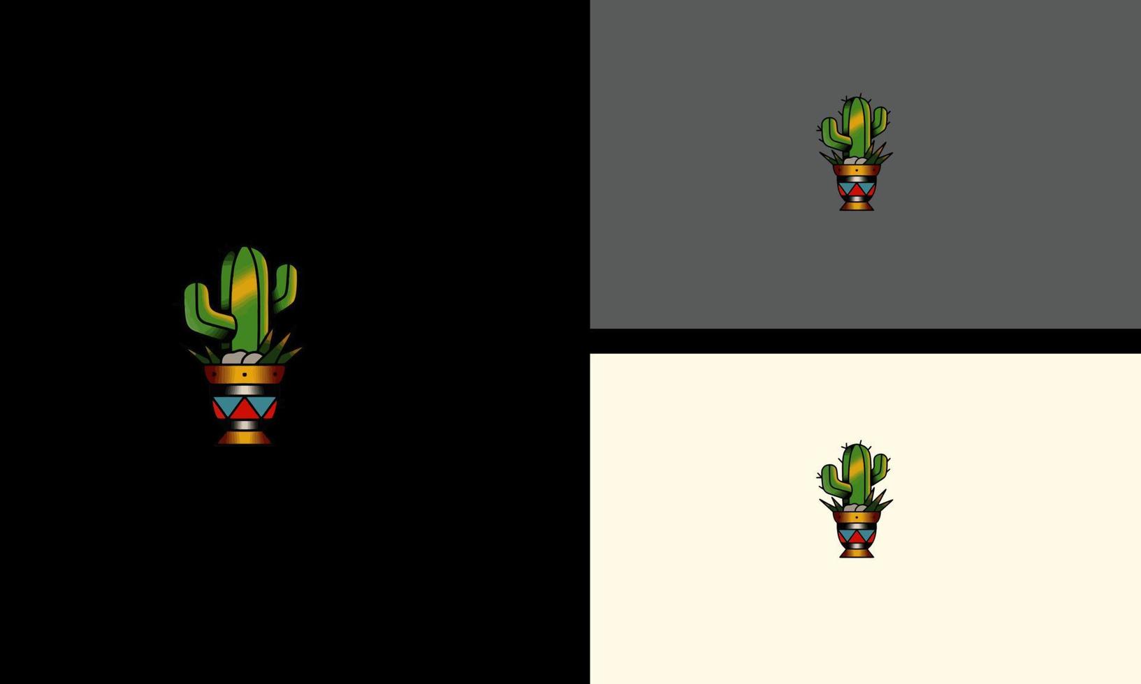 conception de mascotte d'illustration vectorielle de cactus vert vecteur