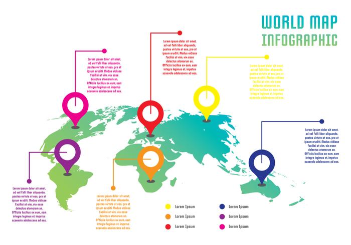 monde infographique vecteur