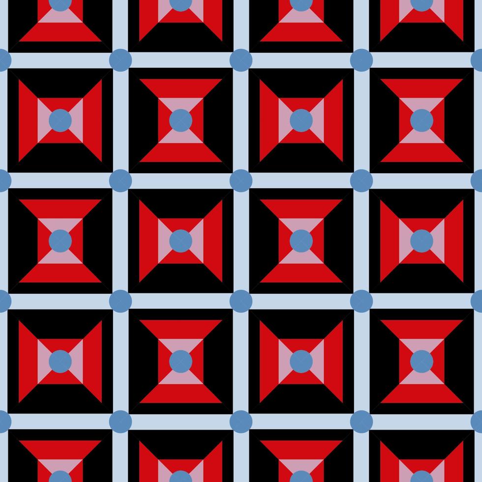 abstrait géométrique sans soudure rouge. modèle avec des carrés. vecteur