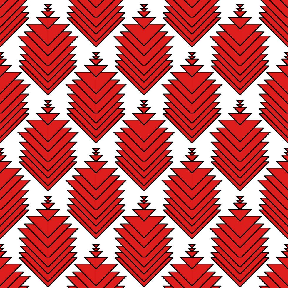 abstrait géométrique sans soudure rouge. motif avec des triangles. vecteur