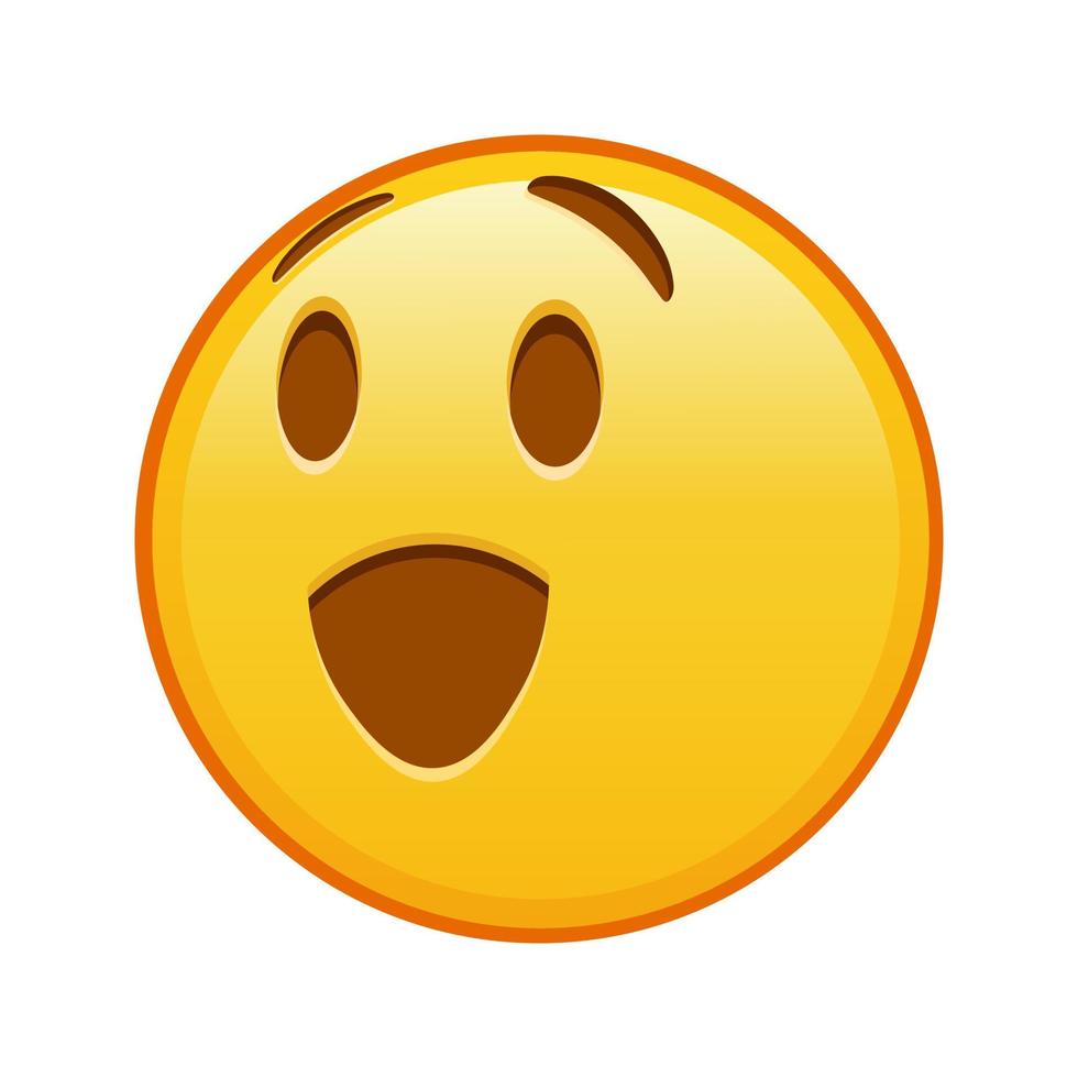 visage clignotant grande taille de sourire emoji jaune vecteur