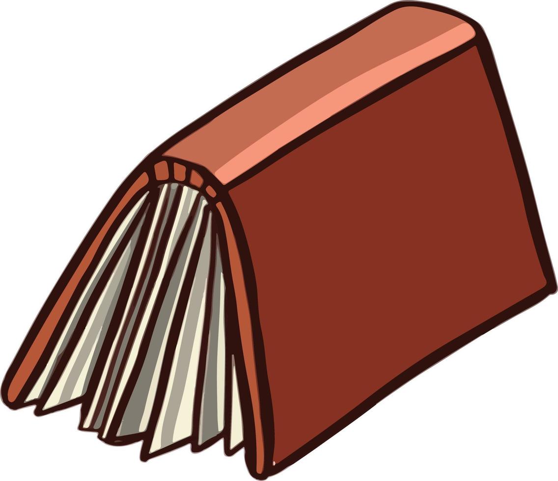 livre de lecture, manuel, illustration couleur du bloc-notes vecteur