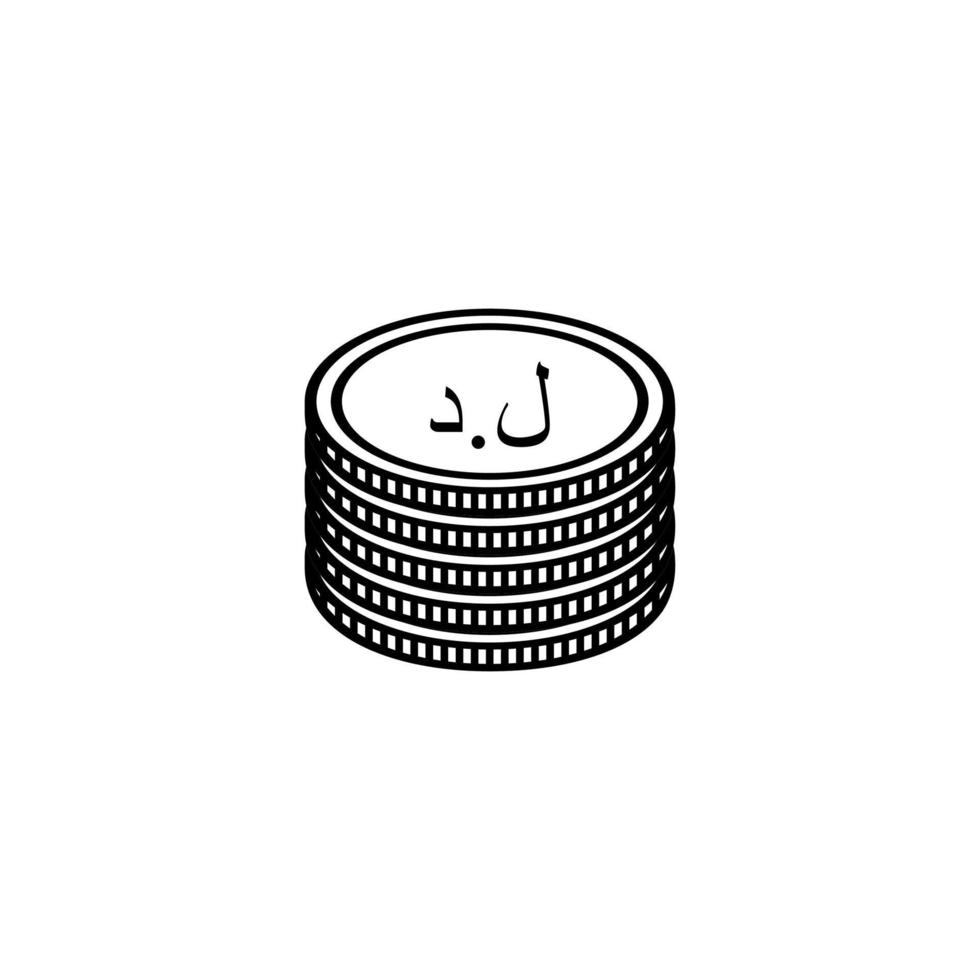 symbole d'icône de devise libyenne, dinar libyen, signe lyd. illustration vectorielle vecteur