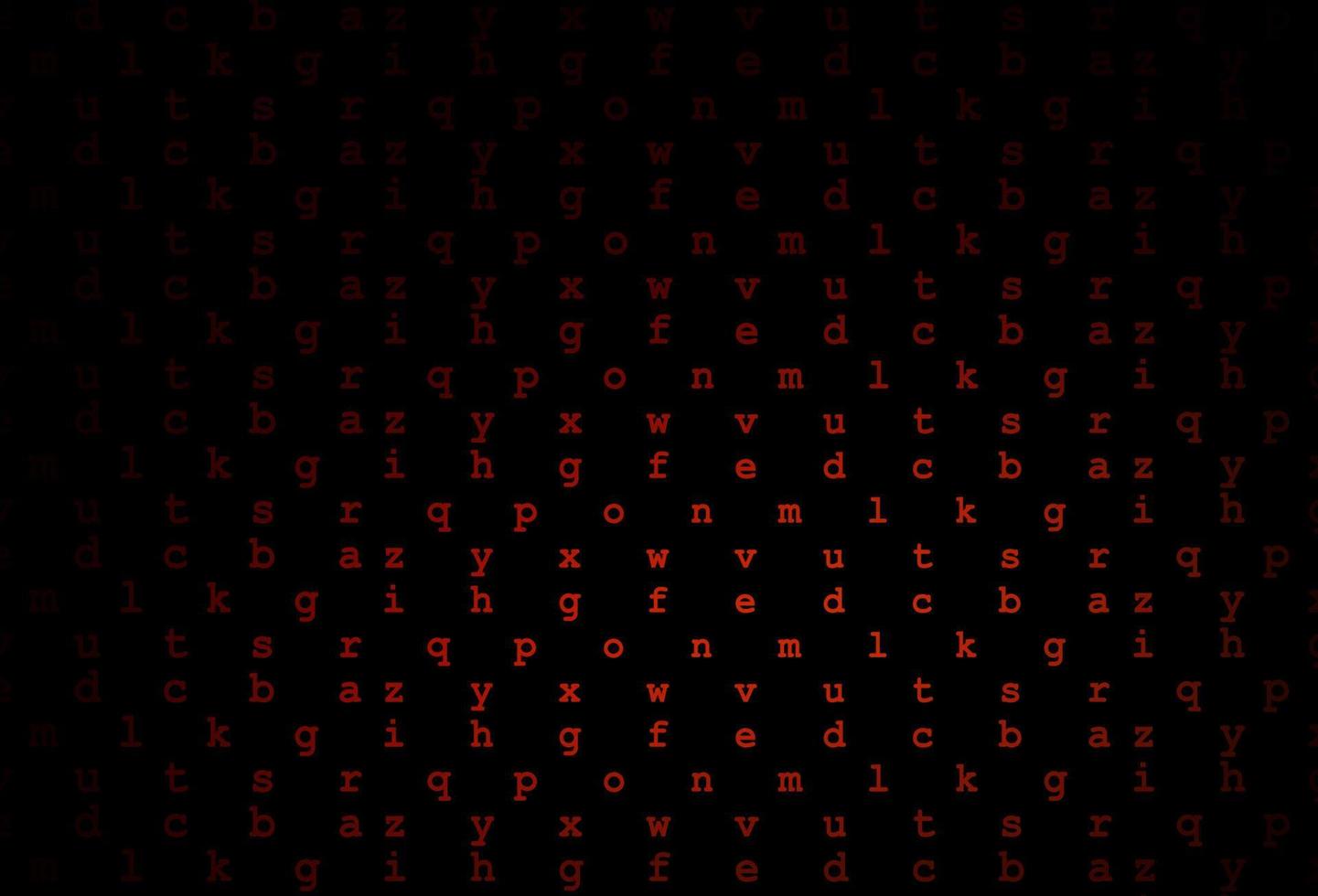 couverture vectorielle rouge foncé avec symboles anglais. vecteur