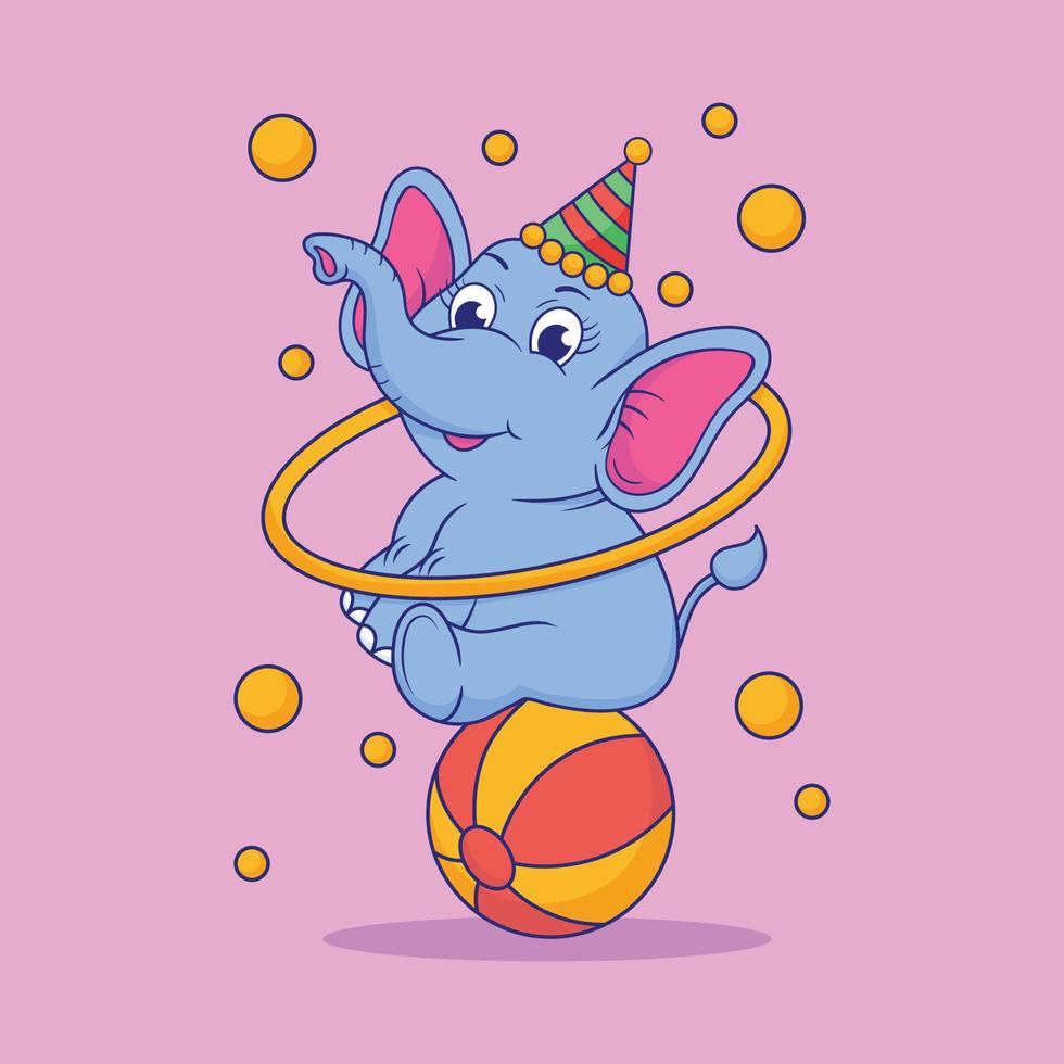 illustration de bébé éléphant, mignon bébé éléphant, vecteur d'illustration d'éléphant