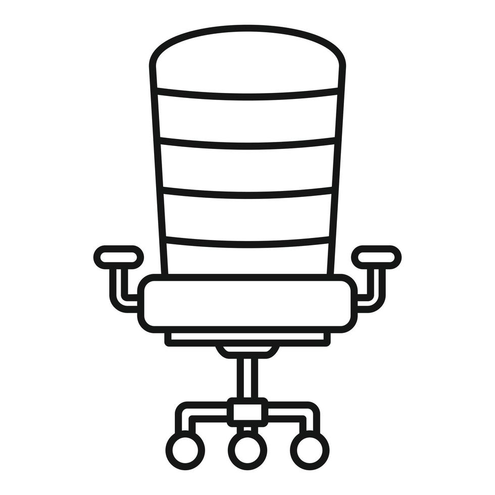 icône de chaise de bureau moderne, style de contour vecteur