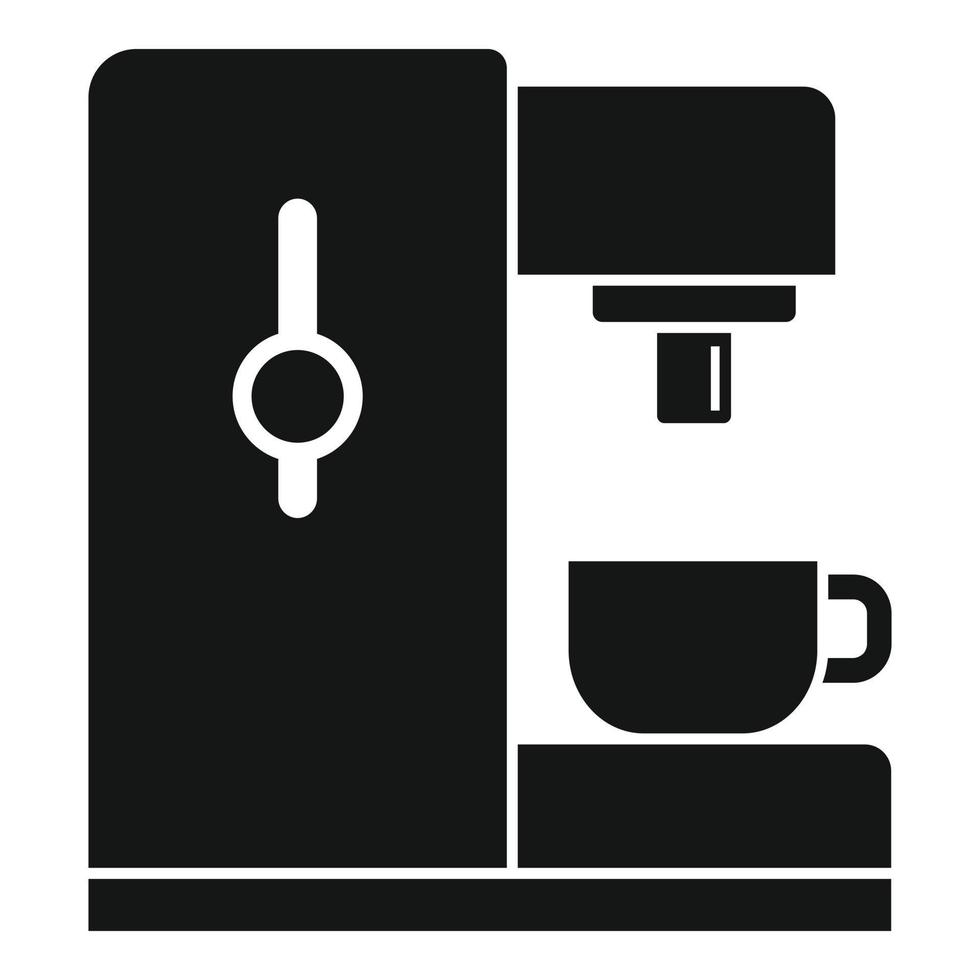 icône de machine à café latérale, style simple vecteur