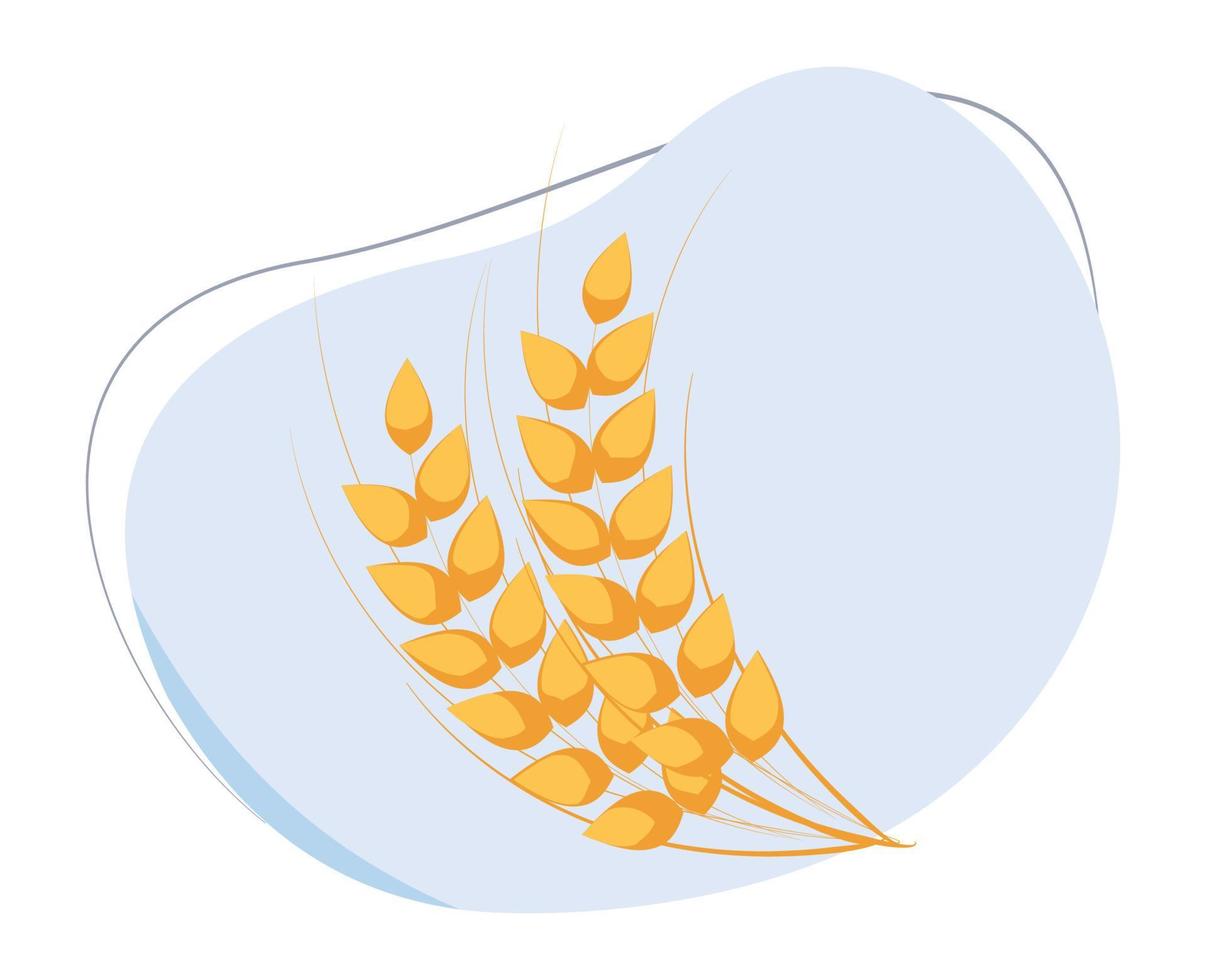 illustration de dessin animé de grains de blé. vecteur de conception plate