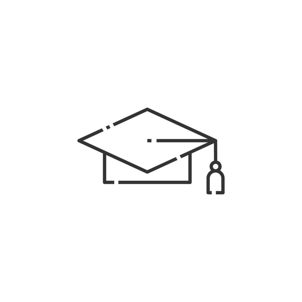 icône de ligne toga, icône de contour - illustration vectorielle d'icône de retour à l'école - isolée vecteur