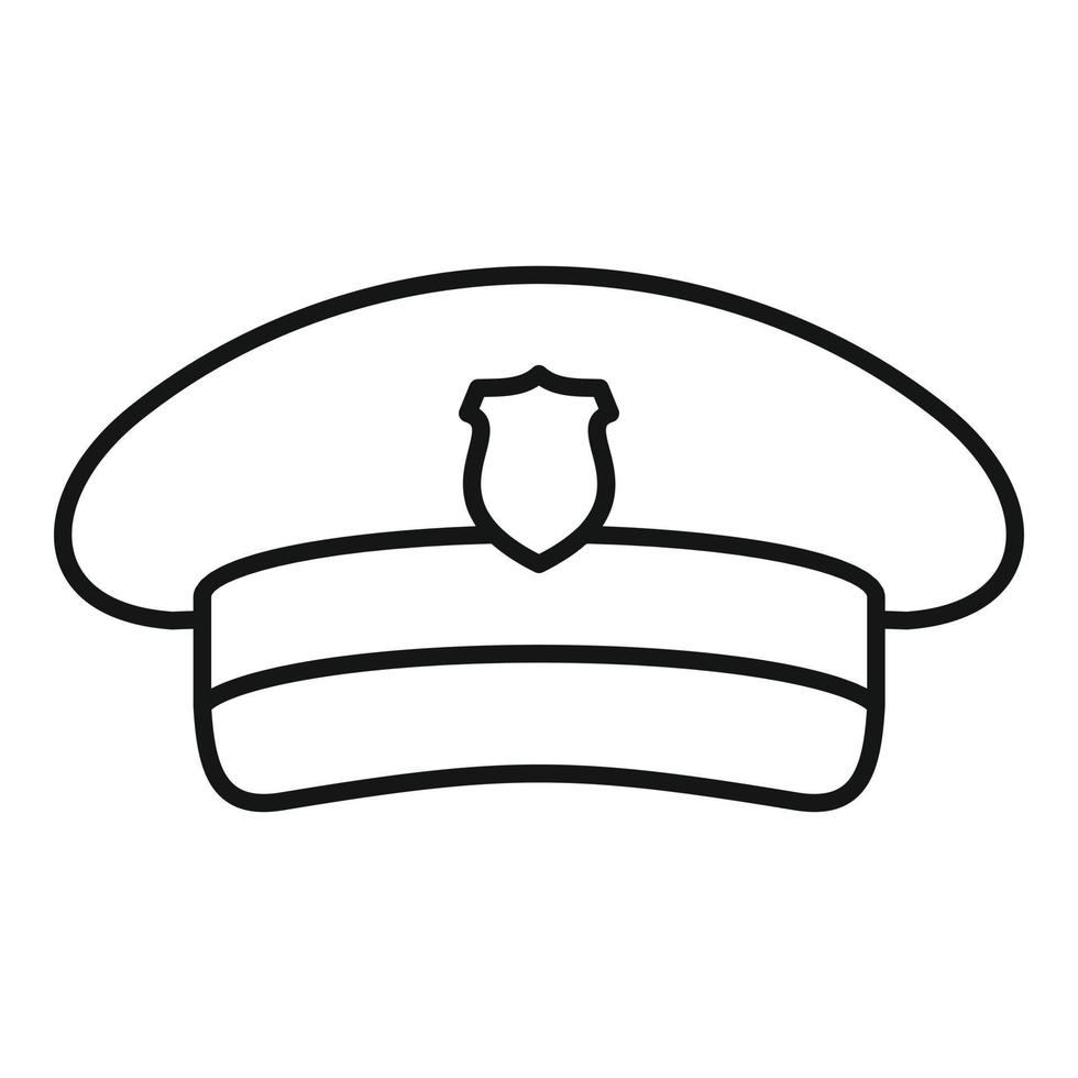 icône de chapeau de facteur, style de contour vecteur