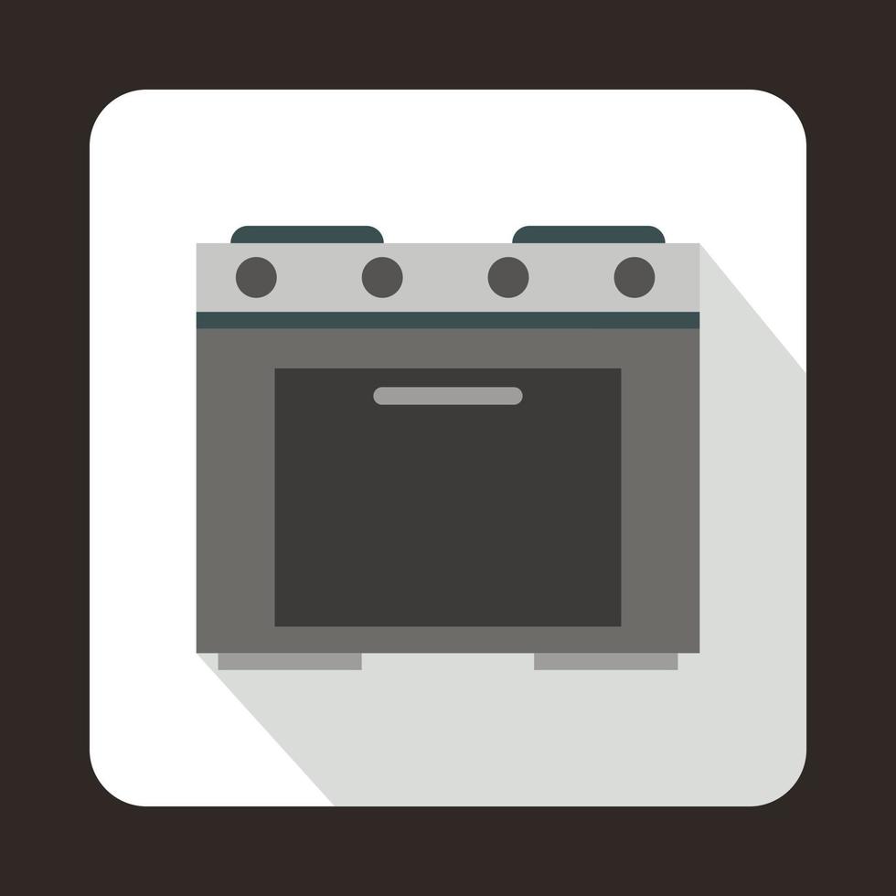 icône de cuisinière à gaz, style plat vecteur