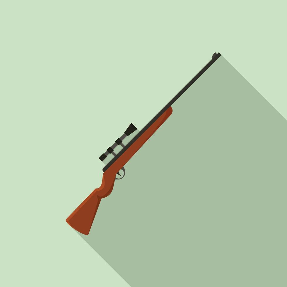 icône de fusil de sniper classique, style plat vecteur