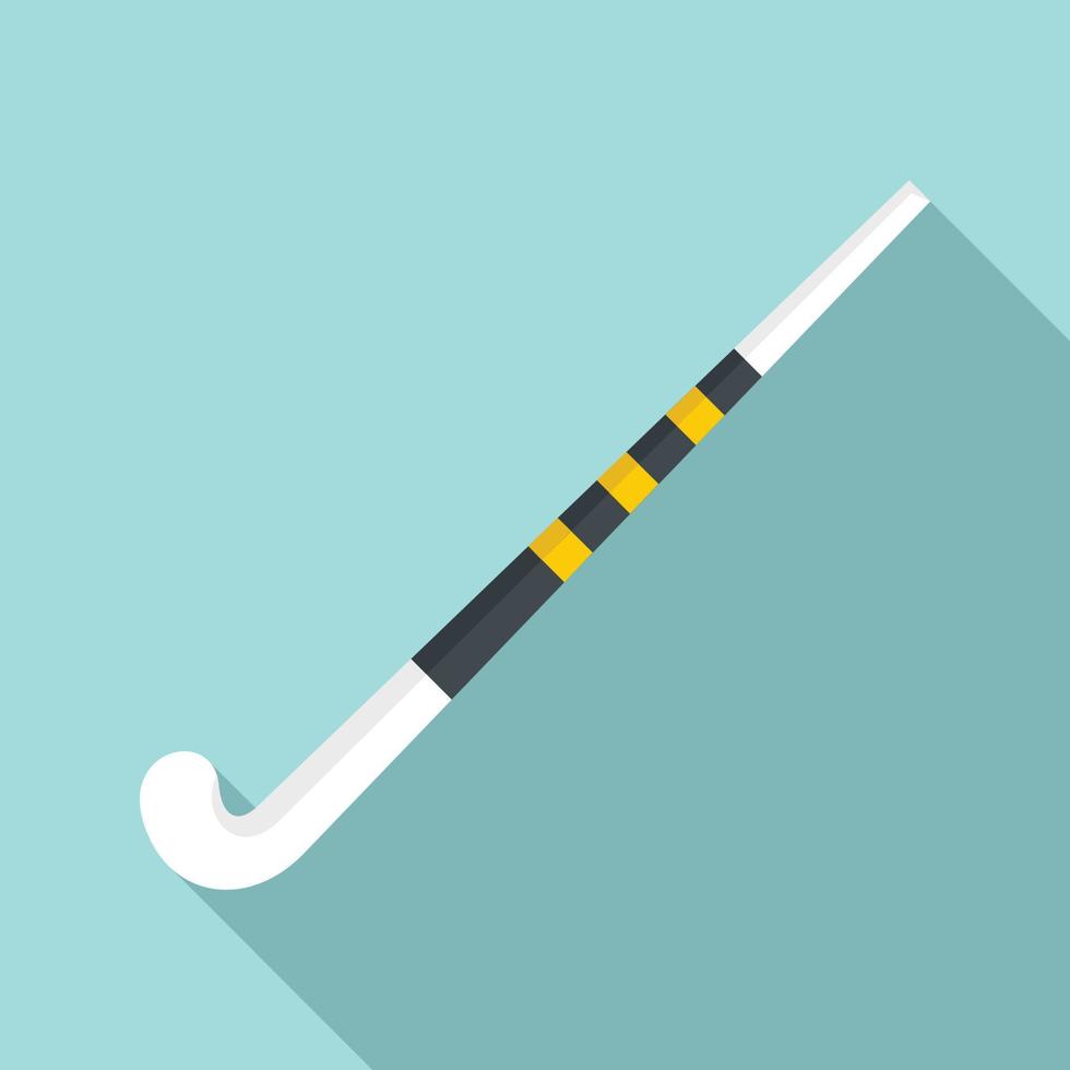 icône de bâton de hockey sur gazon, style plat vecteur