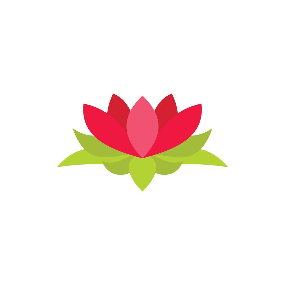 icône de fleur de lotus dans un style plat vecteur