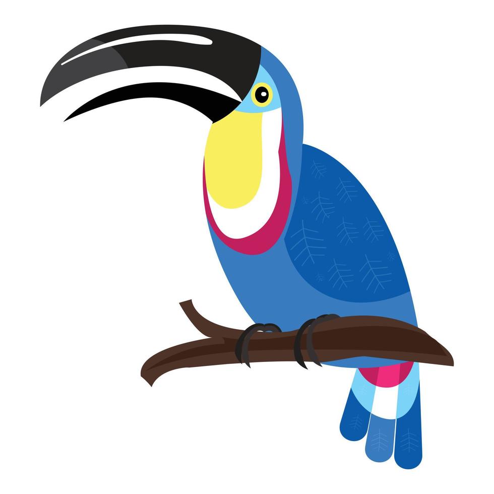 icône de toucan de la faune, style cartoon vecteur
