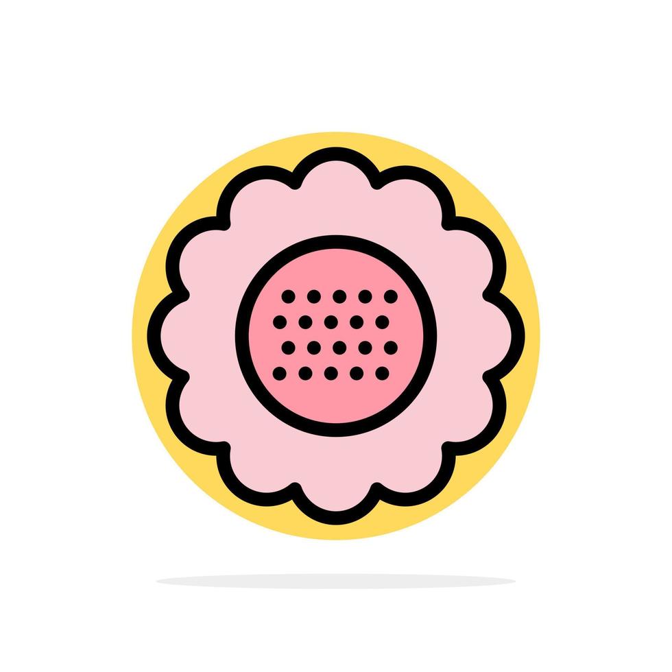 flore floral fleur nature printemps abstrait cercle fond plat couleur icône vecteur