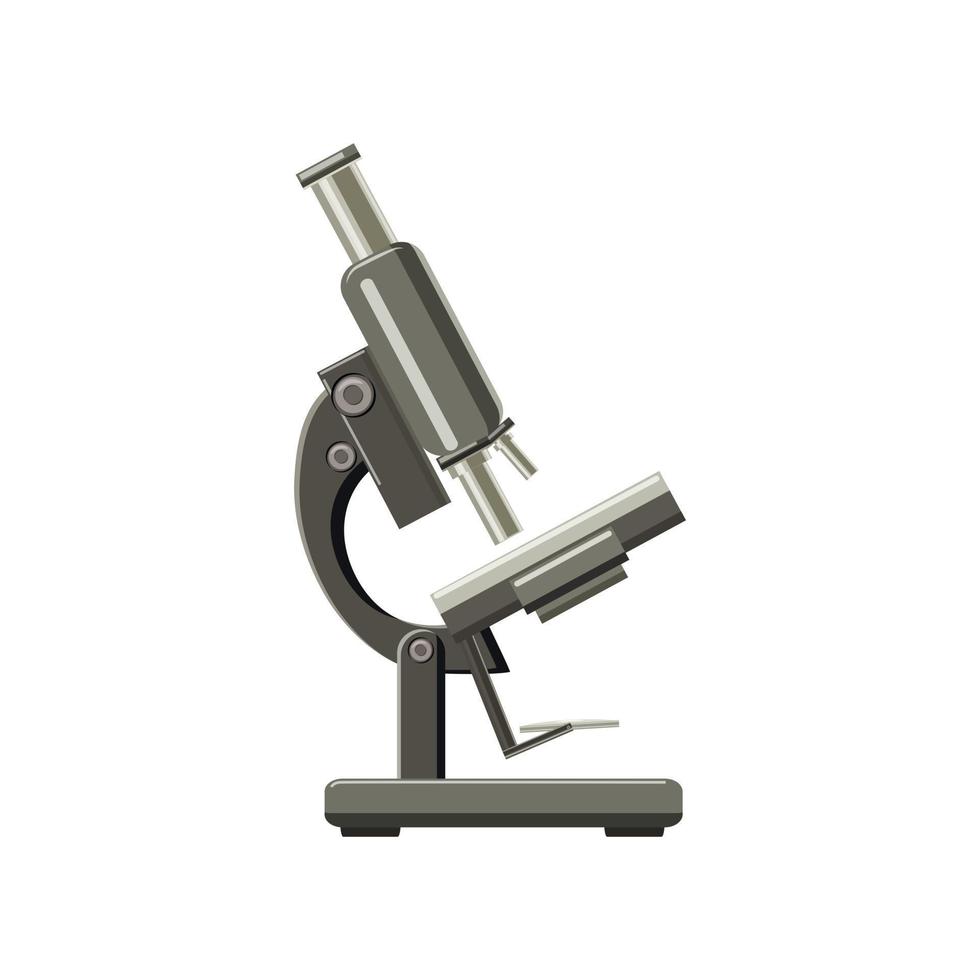 icône de microscope en style cartoon vecteur