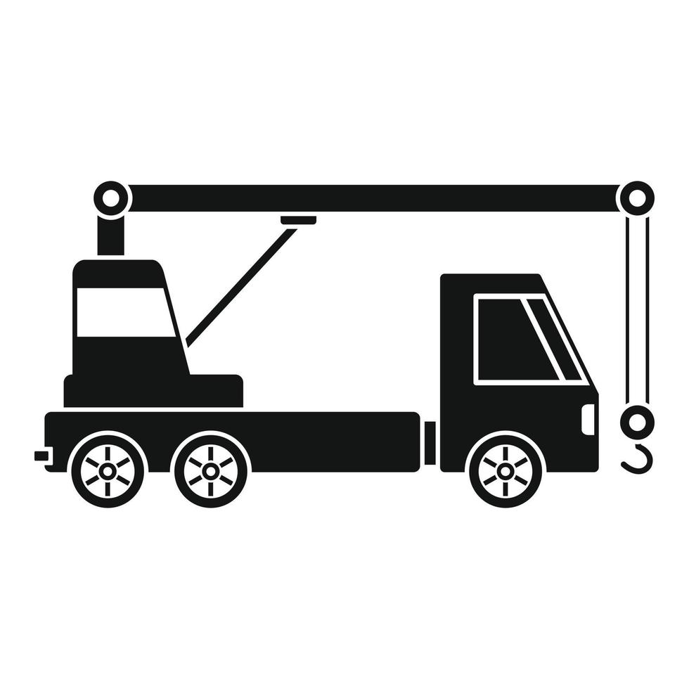 icône de grue de camion, style simple vecteur