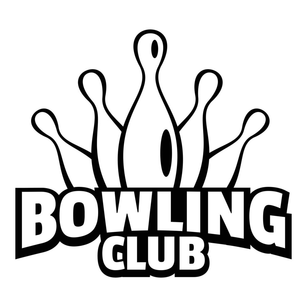 ancien logo de bowling, style simple vecteur