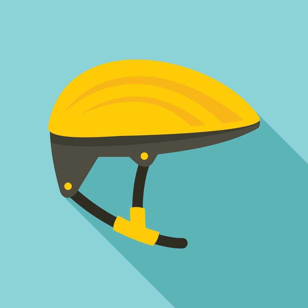 icône de casque de vélo, style plat vecteur