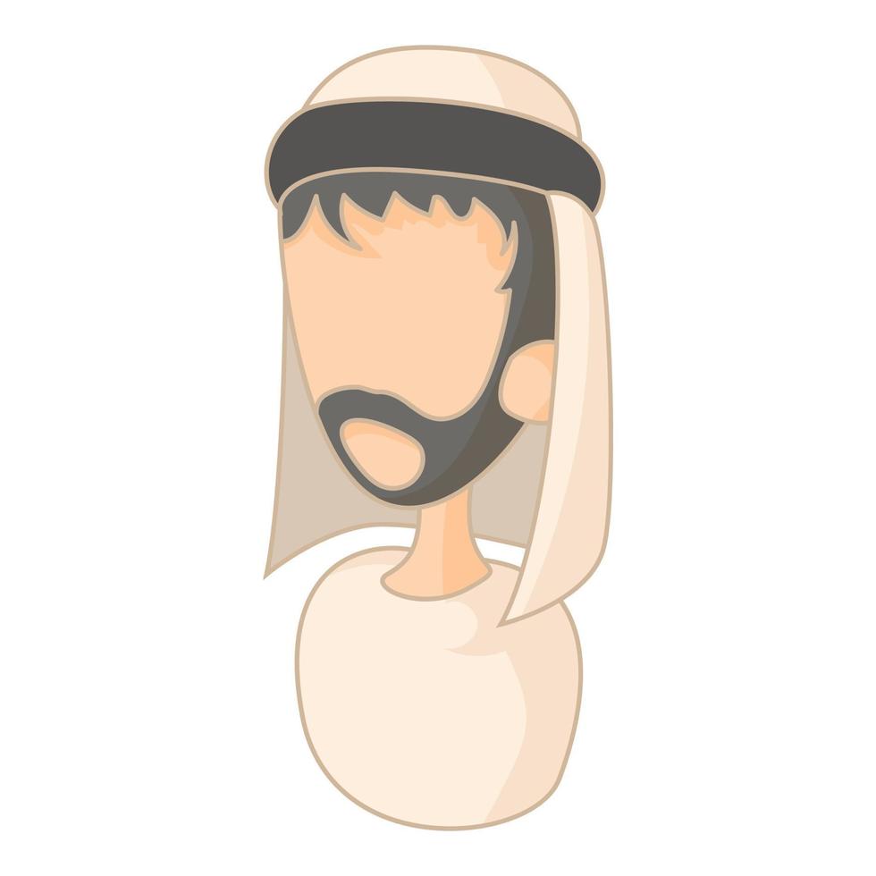 icône de l'homme arabe en style cartoon vecteur