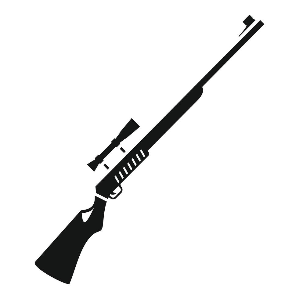 icône de fusil de chasse, style simple vecteur