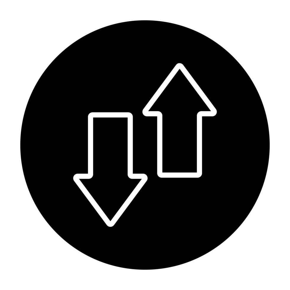 icône de flèches de direction opposée vecteur