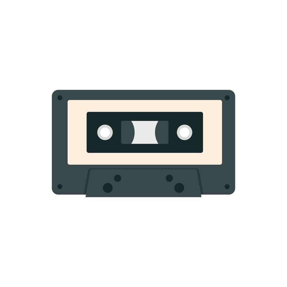 icône de cassette de musique, style plat vecteur