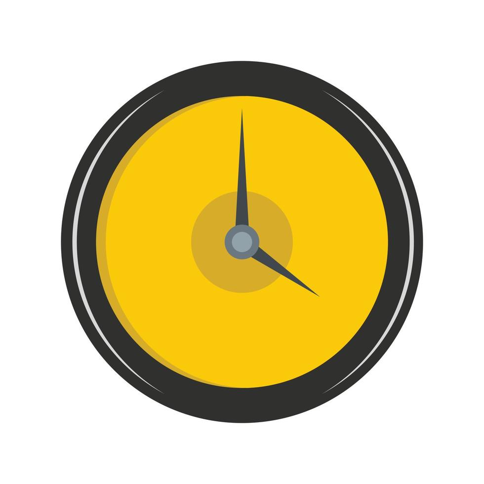 icône de date limite d'horloge, style plat vecteur