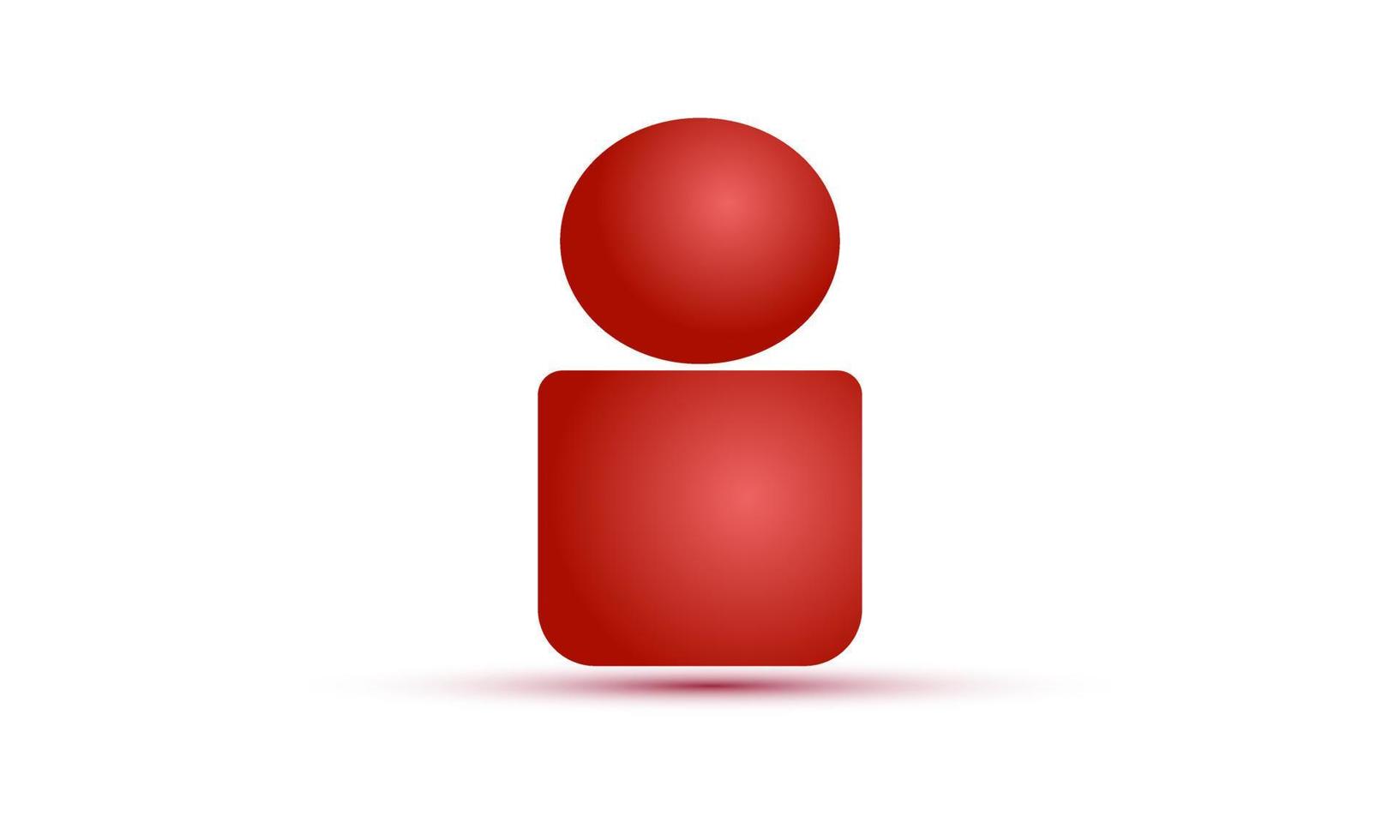 illustration icône 3d réaliste personne personnes rouge isolé sur fond blanc vecteur