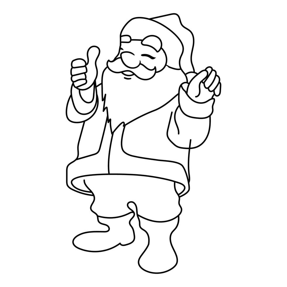 vecteur d'illustration de noël pour livre de coloriage pour les enfants