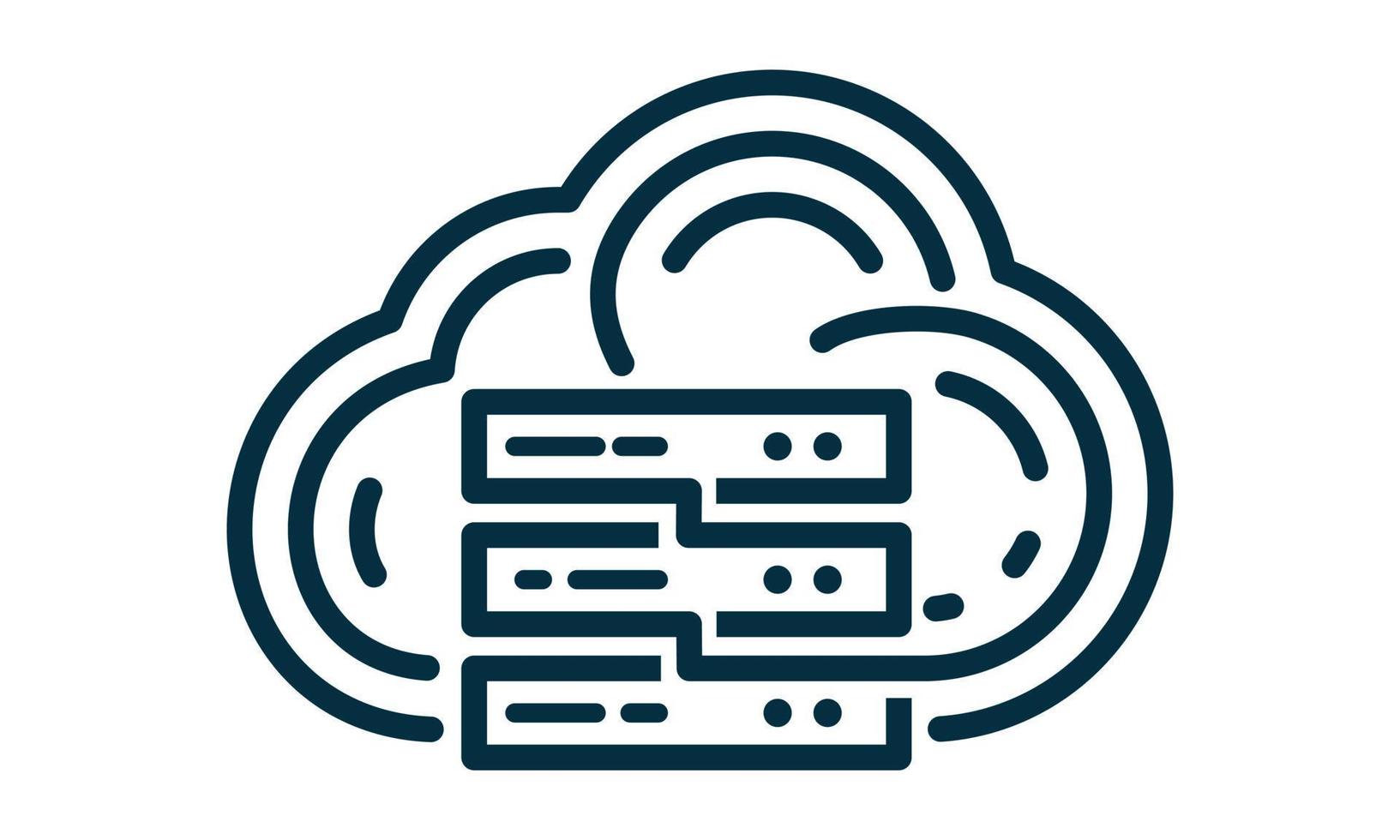 modèle de logo de concept de cloud computing vecteur