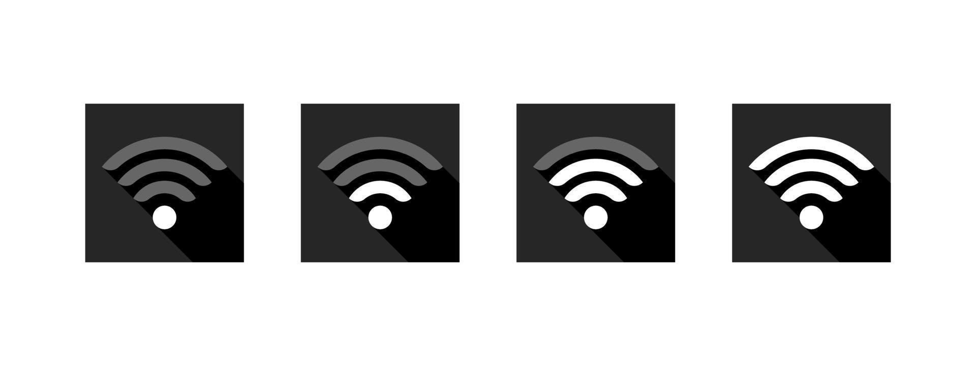 icônes Wi-Fi. signe internet sans fil isolé sur fond blanc. illustration vectorielle vecteur