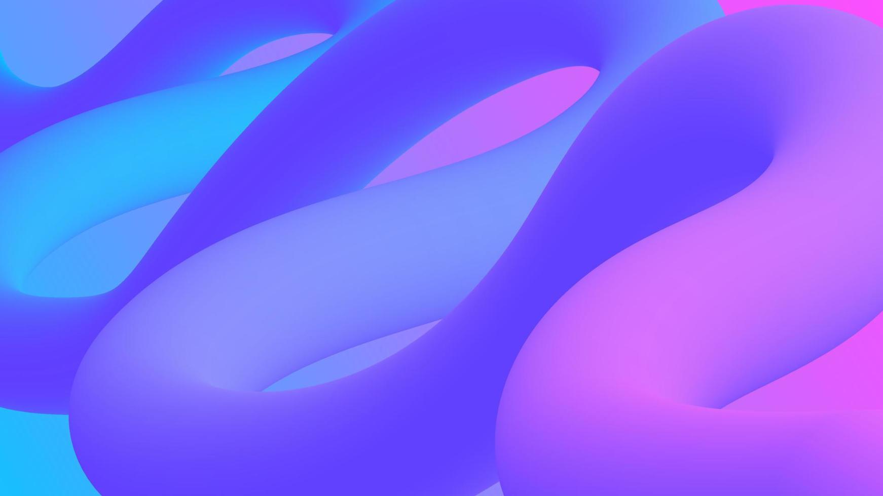 affiche de ligne de flux colorée moderne. forme 3d dynamique. forme liquide de maille de gradient de vague dans la couleur de fond violet néon. conception abstraite de lave pour votre projet. illustration vectorielle. papier peint à la mode vecteur