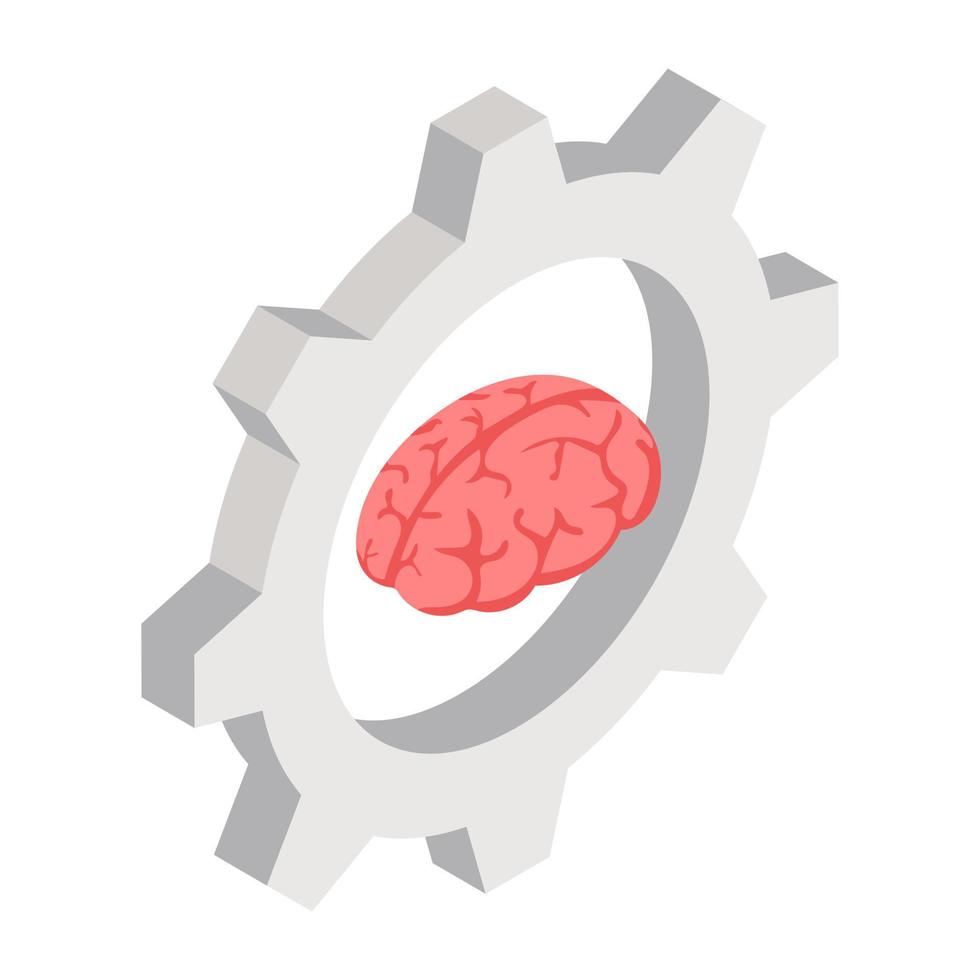 icône de conception parfaite du développement du cerveau vecteur