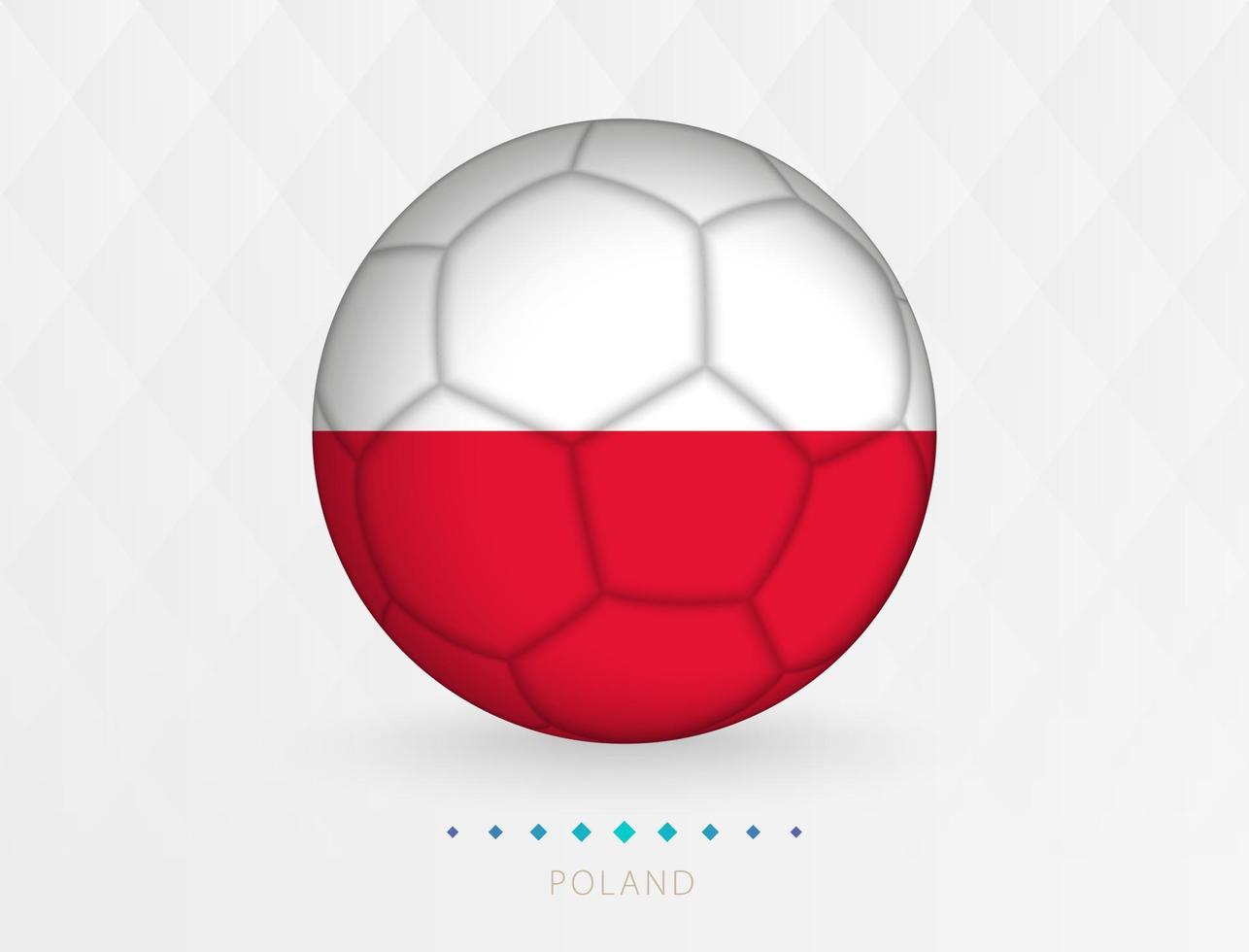 ballon de football avec motif drapeau pologne, ballon de football avec drapeau de l'équipe nationale de pologne. vecteur