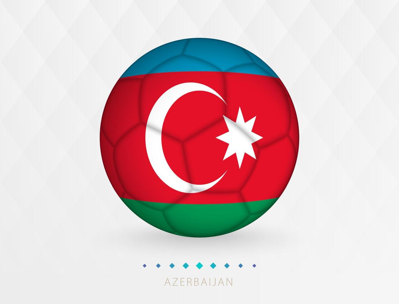 ballon de football avec motif drapeau azerbaïdjanais, ballon de football avec drapeau de l'équipe nationale azerbaïdjanaise. vecteur
