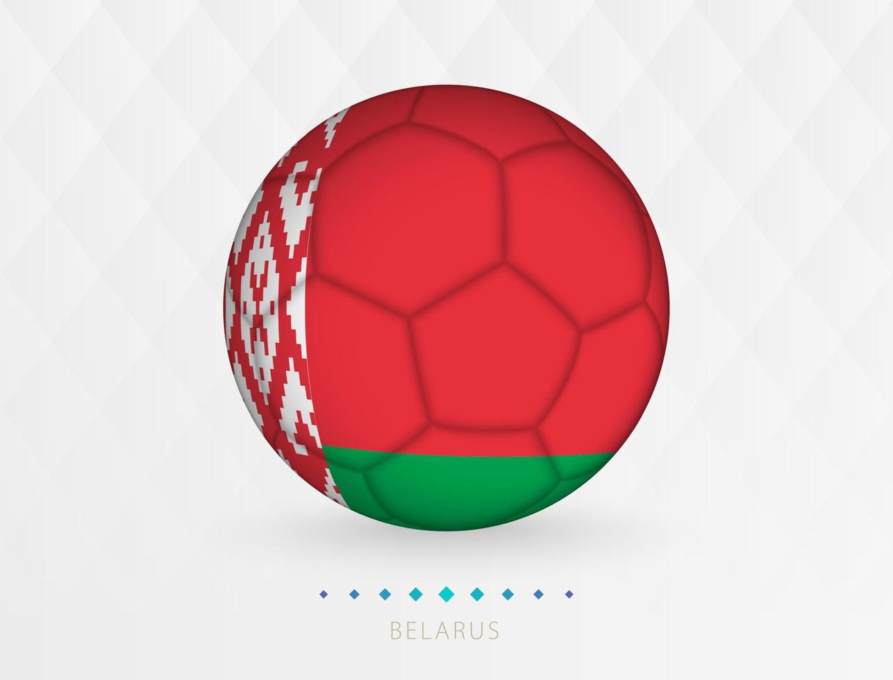 ballon de football avec motif drapeau biélorusse, ballon de football avec drapeau de l'équipe nationale biélorusse. vecteur