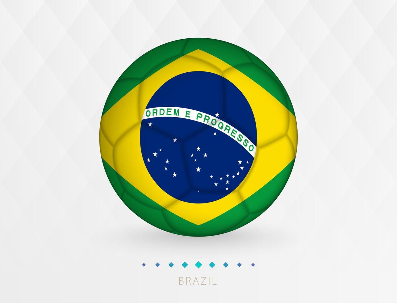 ballon de football avec motif drapeau brésilien, ballon de football avec drapeau de l'équipe nationale brésilienne. vecteur