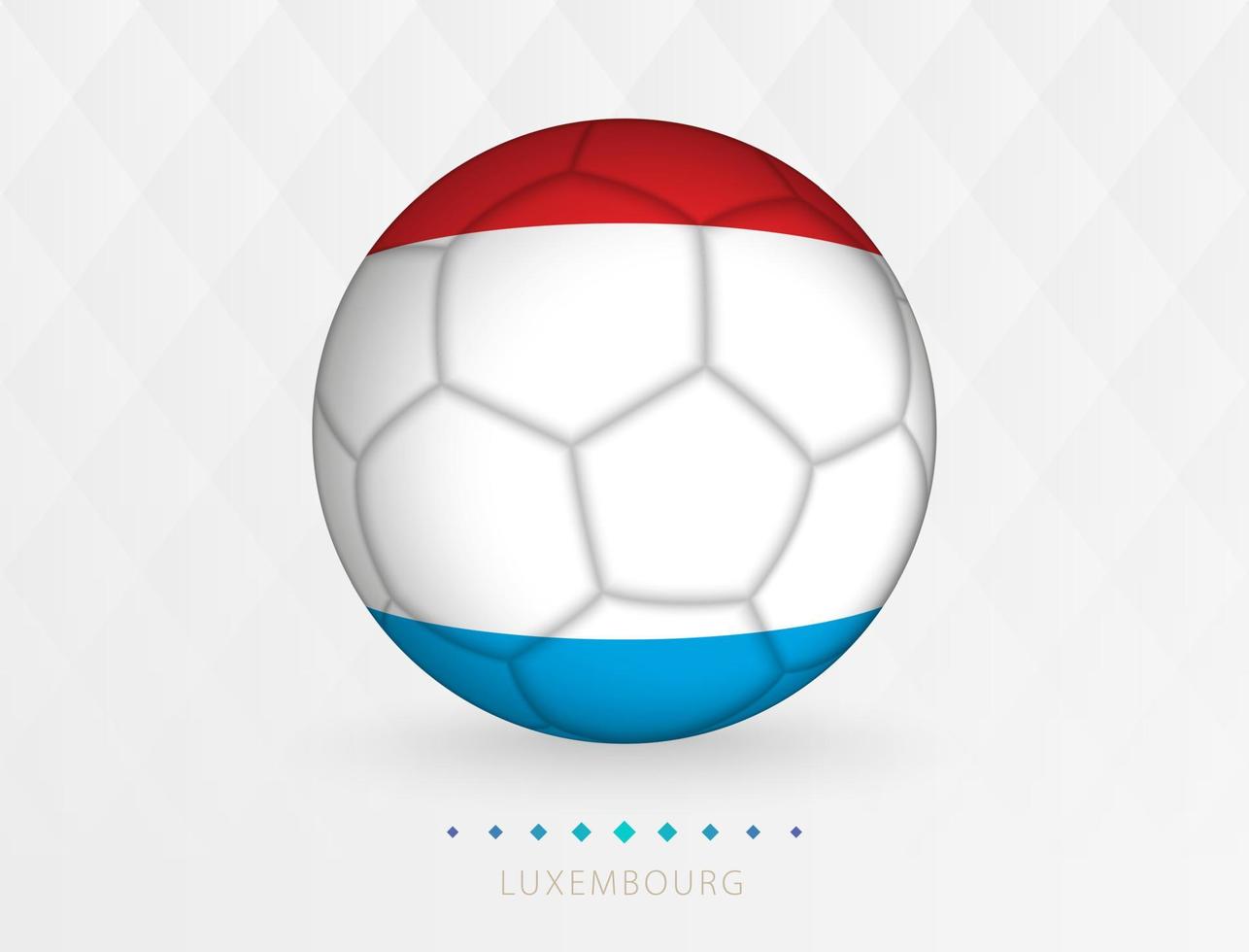 ballon de football avec motif drapeau luxembourgeois, ballon de football avec drapeau de l'équipe nationale luxembourgeoise. vecteur