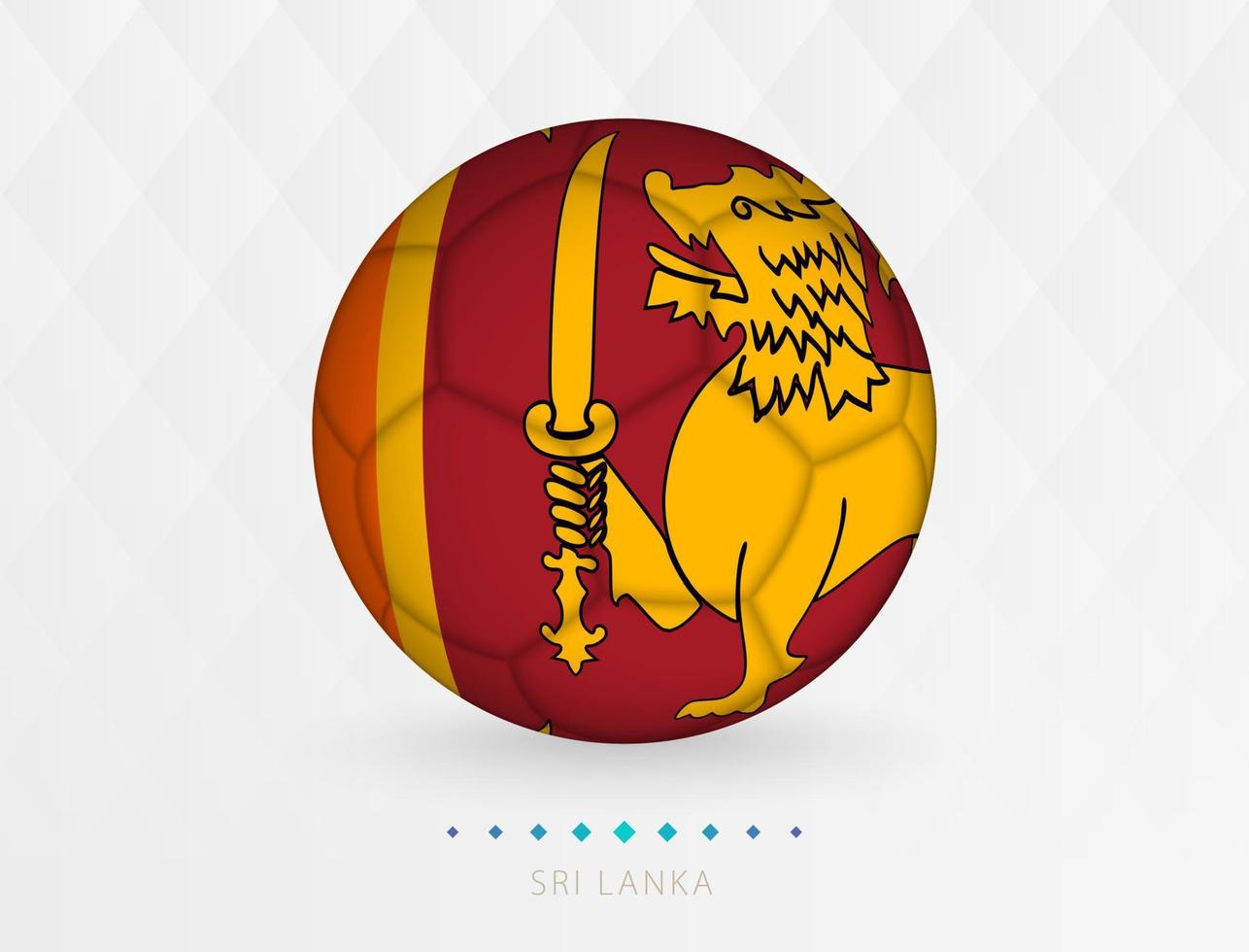 ballon de football avec motif drapeau sri lanka, ballon de football avec drapeau de l'équipe nationale sri lanka. vecteur