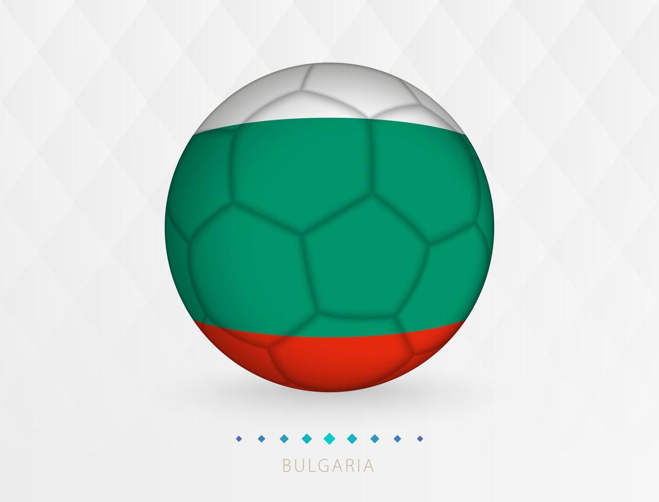 ballon de football avec motif drapeau bulgarie, ballon de football avec drapeau de l'équipe nationale bulgare. vecteur