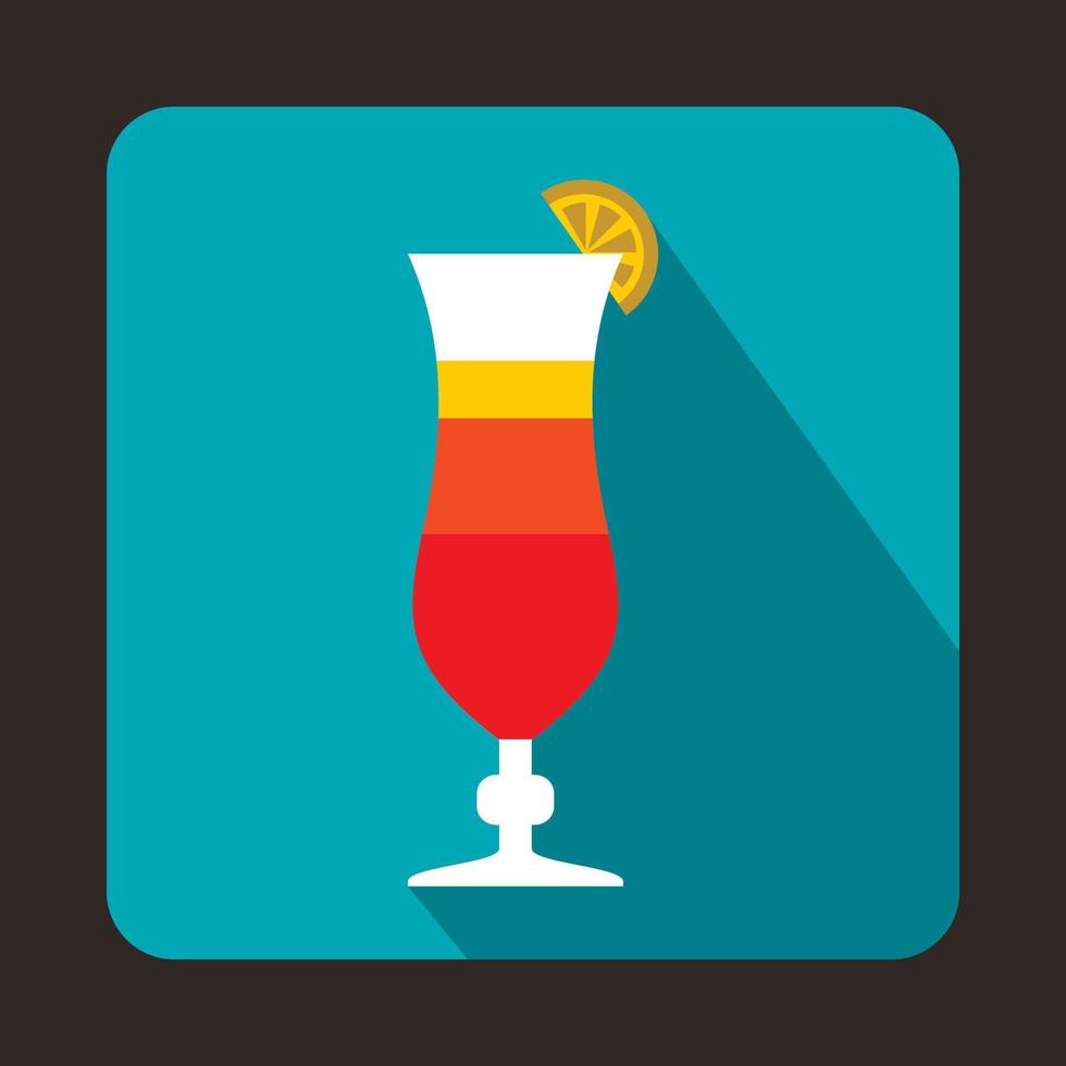 icône de cocktail coloré dans un style plat vecteur