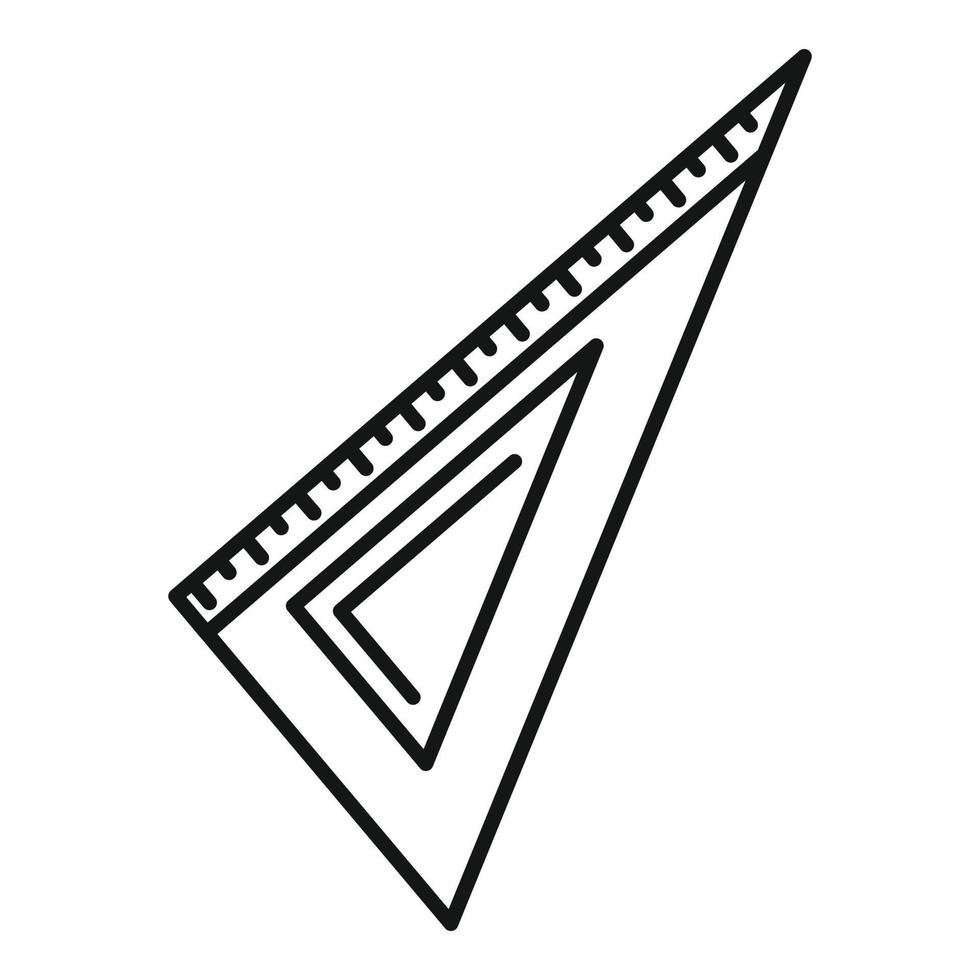 icône de règle d'angle, style de contour vecteur