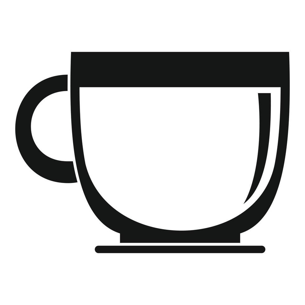 icône de tasse à café en verre, style simple vecteur