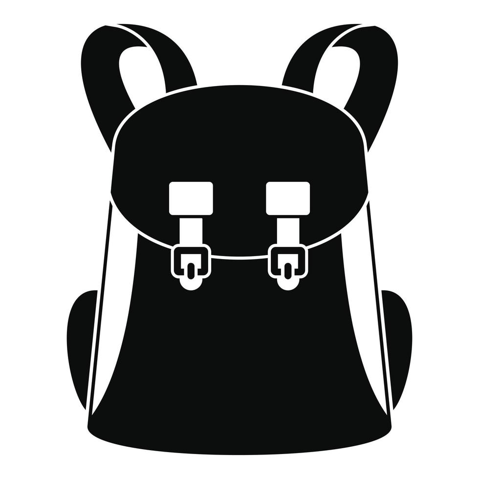 icône de sac à dos universel, style simple vecteur