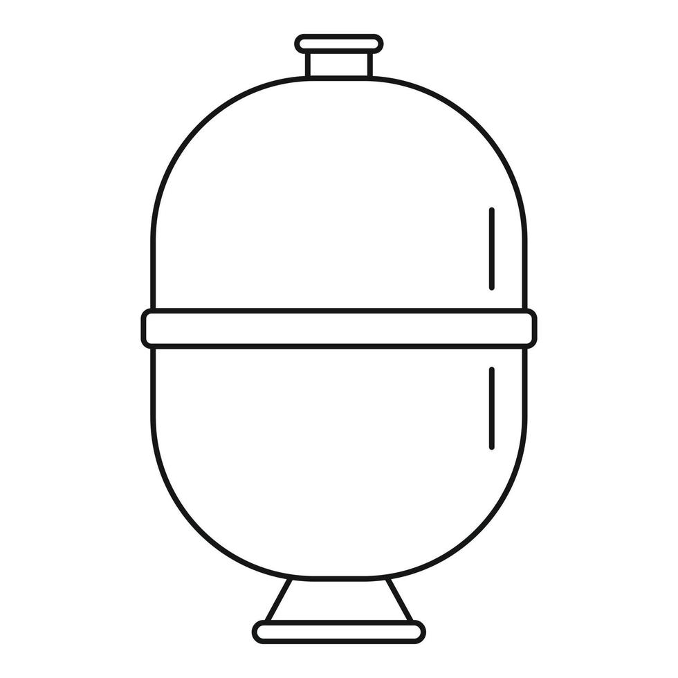 icône de piscine de pompe de filtre à sable, style de contour vecteur